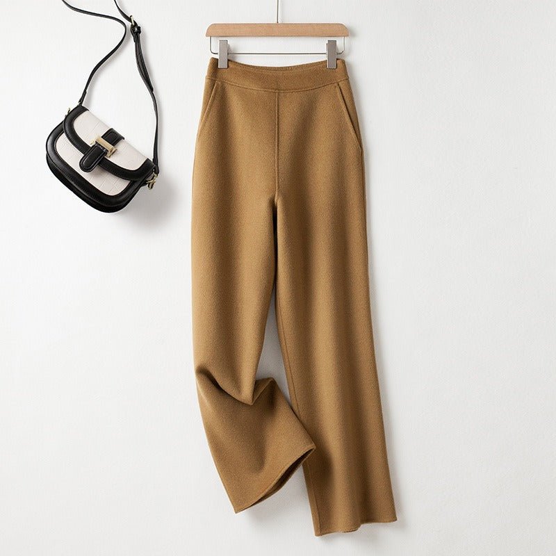 ANDREA WOOL TROUSERS (Camel XS) - | Zavonix