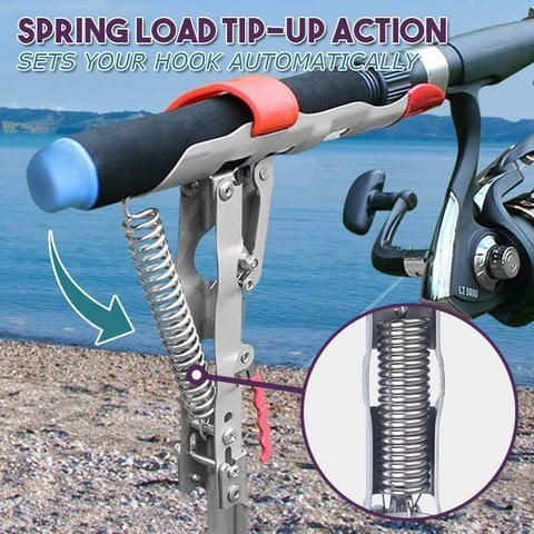 Angler Auto Set Fishing Rod Holder Stainless Bank Stand Product Image 01
