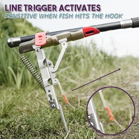 Angler Auto Set Fishing Rod Holder Stainless Bank Stand Product Image 07
