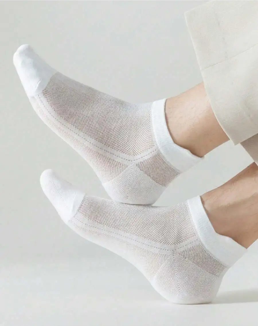 Ankle Breeze Breathable Socks (White ) - | Zavonix