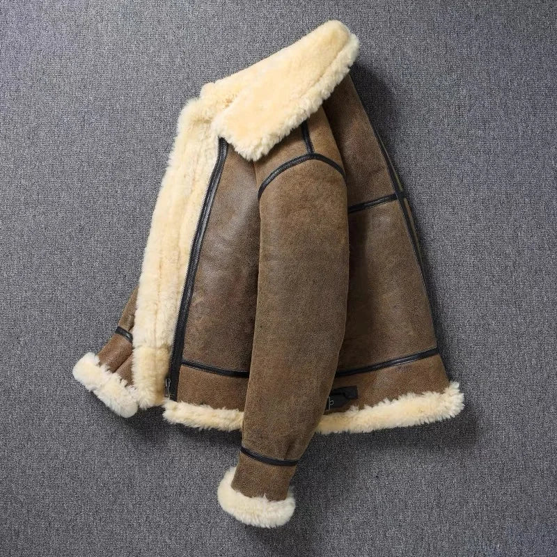 "Antarctica" - Premium Elite Soft Cashmere Genuine Hide Polar Jacket (Brown XS) - Jacket | Zavonix