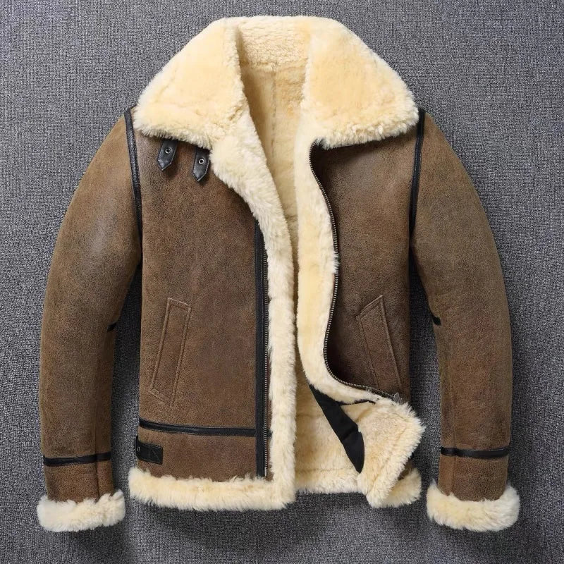 "Antarctica" - Premium Elite Soft Cashmere Genuine Hide Polar Jacket (Brown XS) - Jacket | Zavonix