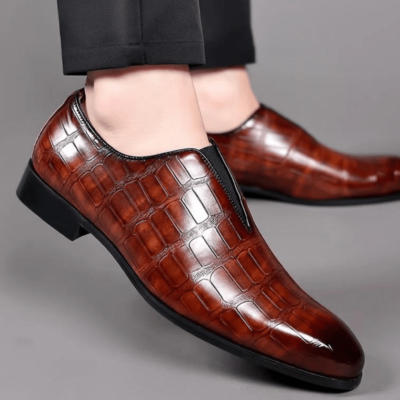 "Antonio" Deluxe Leather Oxford Shoes (Black 39) - | Zavonix