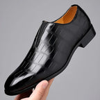 "Antonio" Deluxe Leather Oxford Shoes (Black 39) - | Zavonix
