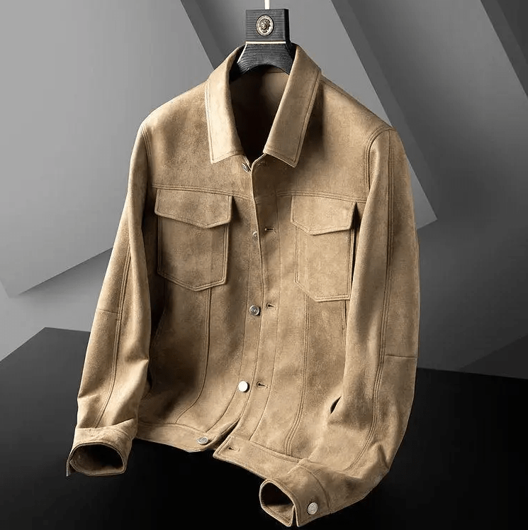 Antonio Suede Coat (Grey S) - | Zavonix