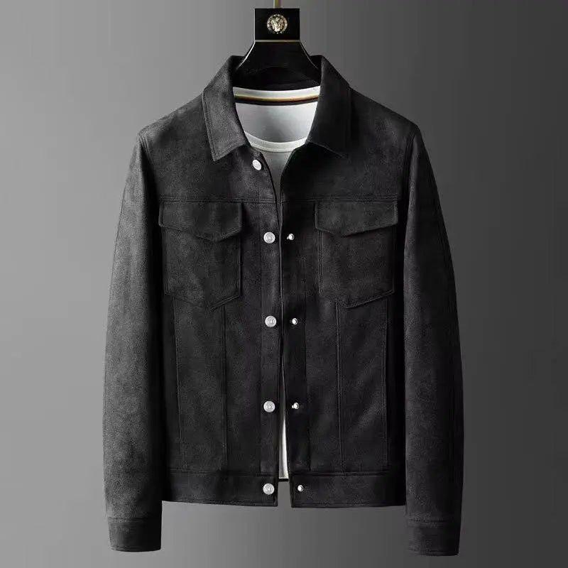 Antonio Suede Coat (Grey S) - | Zavonix
