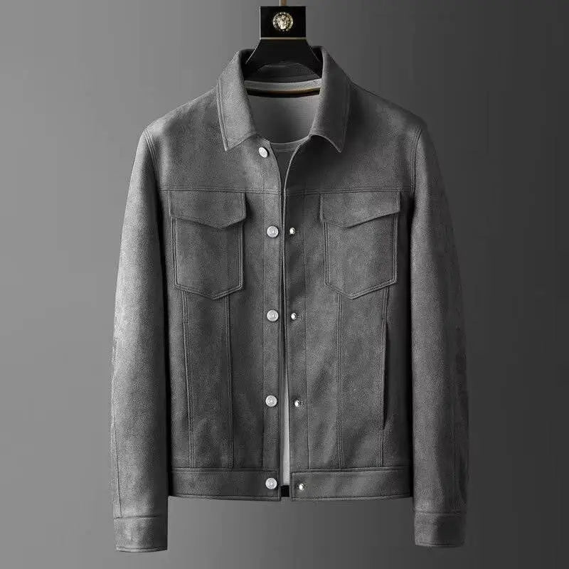 Antonio Suede Coat (Grey S) - | Zavonix