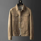 Antonio Suede Coat (Khaki S) - | Zavonix