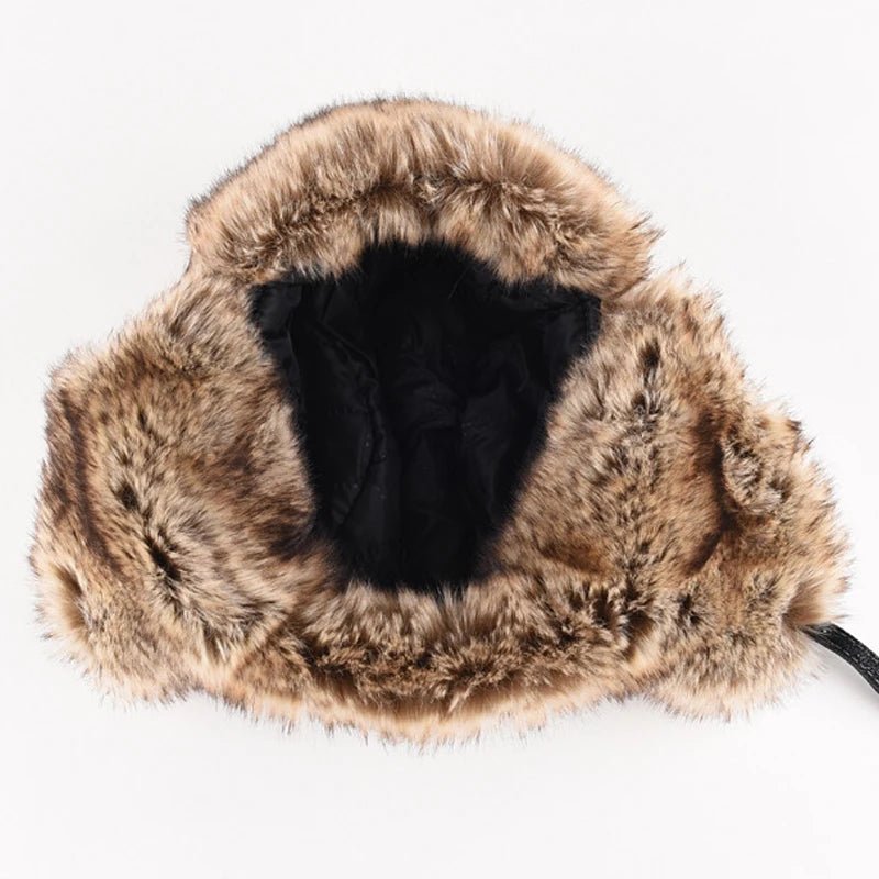 Arctic Aviator Leather Fur Hat (Brown Small) - | Zavonix