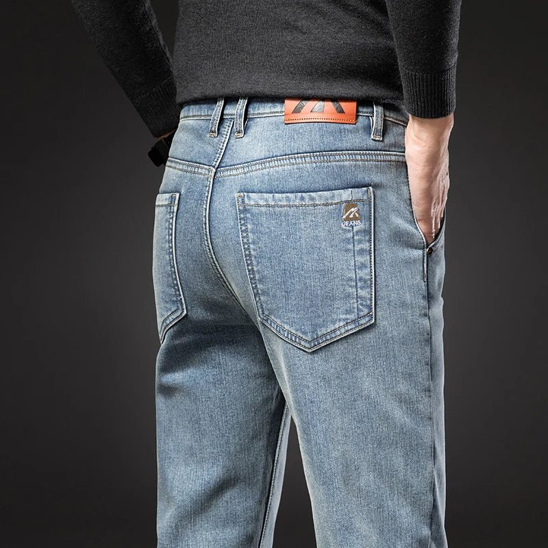 "Arctic Edge" Denim Jeans with Fleece Lining (Light blue 28) - | Zavonix
