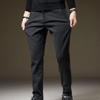 Arden SlimFit Pants — Comfortable Cotton Blend with Adjustable Waist (Black M (32 - 33)) - | Zavonix