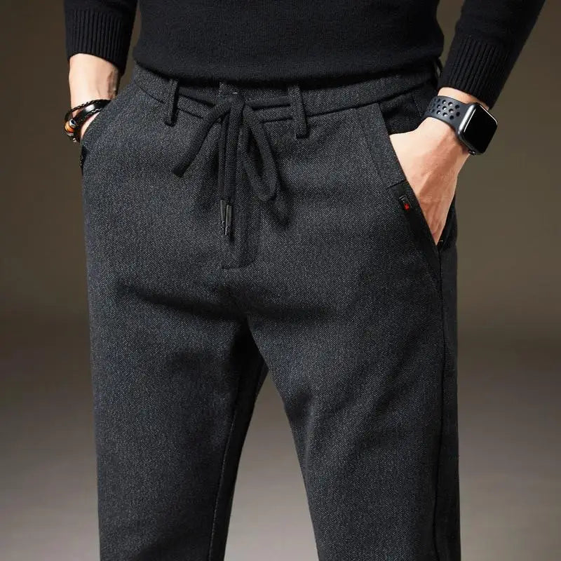 Arden SlimFit Pants — Comfortable Cotton Blend with Adjustable Waist (Black M (32 - 33)) - | Zavonix