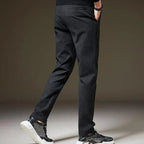Arden SlimFit Pants — Comfortable Cotton Blend with Adjustable Waist (Black M (32 - 33)) - | Zavonix