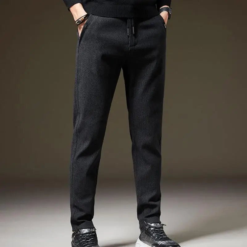 Arden SlimFit Pants — Comfortable Cotton Blend with Adjustable Waist (Black M (32 - 33)) - | Zavonix