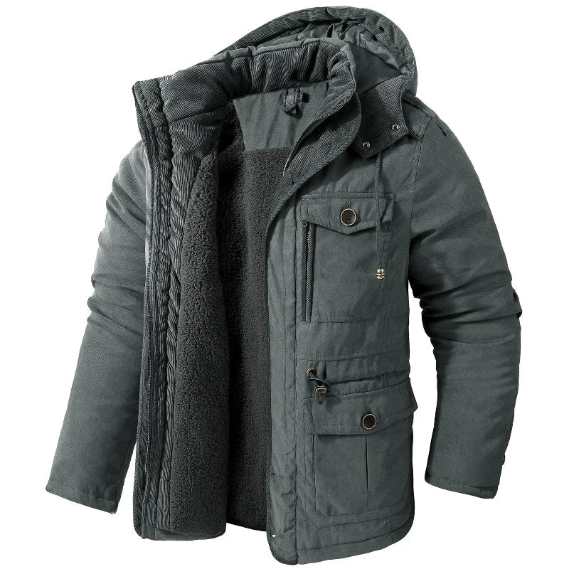 Ardena Jacket — Waterproof Thermal Winter Coat with Fleece Lining (Gray XS) - | Zavonix