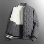 Ardena — Quilted Fleece Jacket with Ribbed Collar for Warmth (Gray S) - | Zavonix