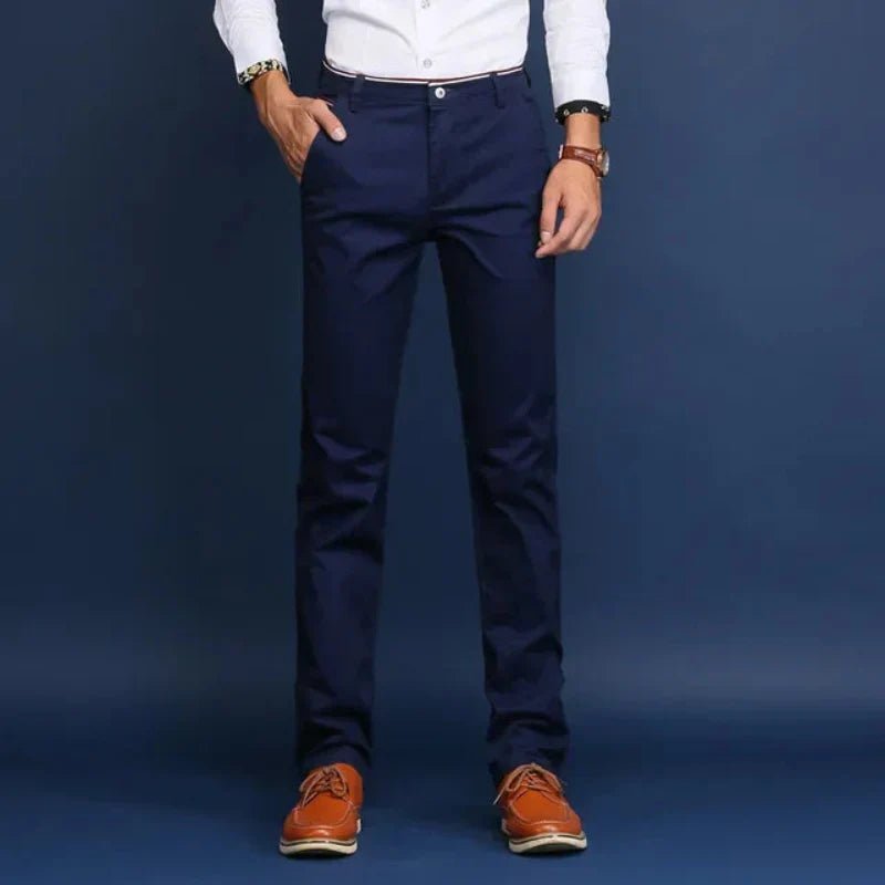 Ardenor Slim - Fit Wrinkle - Resistant Work Pants with Stretch Cotton Blend (Blue XS (28 - 29)) - | Zavonix