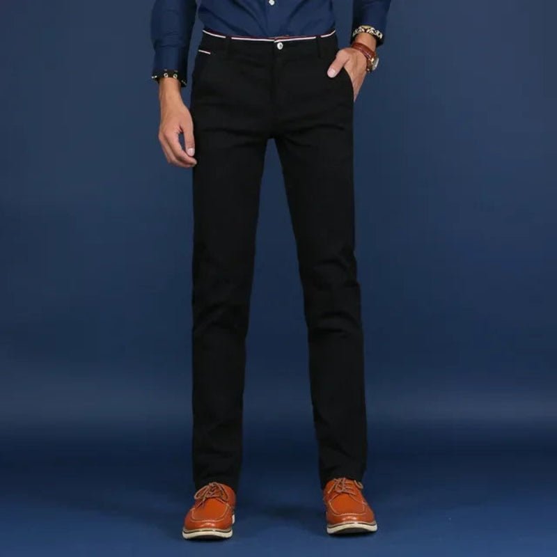 Ardenor Slim - Fit Wrinkle - Resistant Work Pants with Stretch Cotton Blend (Black XS (28 - 29)) - | Zavonix