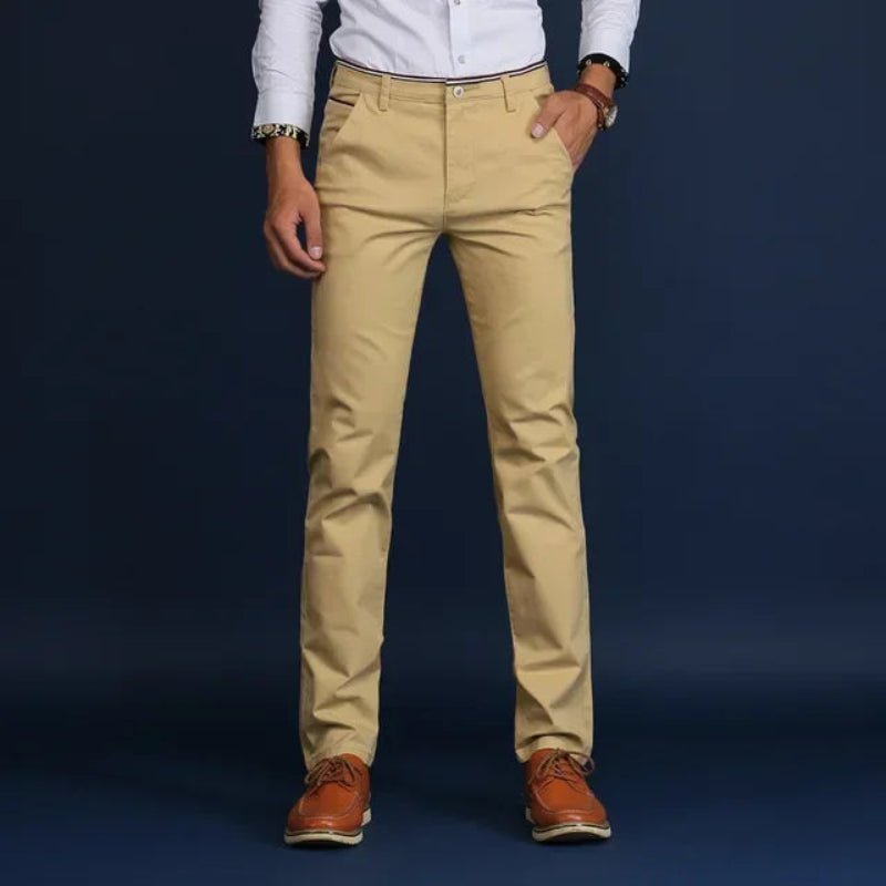 Ardenor Slim - Fit Wrinkle - Resistant Work Pants with Stretch Cotton Blend (Khaki XS (28 - 29)) - | Zavonix