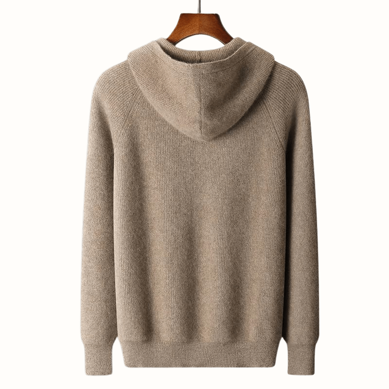 Ardent — Premium Cashmere Merino Hoodie with Tailored Fit (Beige XS) - | Zavonix