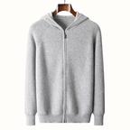 Ardent — Premium Cashmere Merino Hoodie with Tailored Fit (Gray XS) - | Zavonix