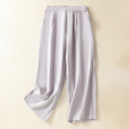 ARIA LINEN PANTS (Navy blue XS) - | Zavonix