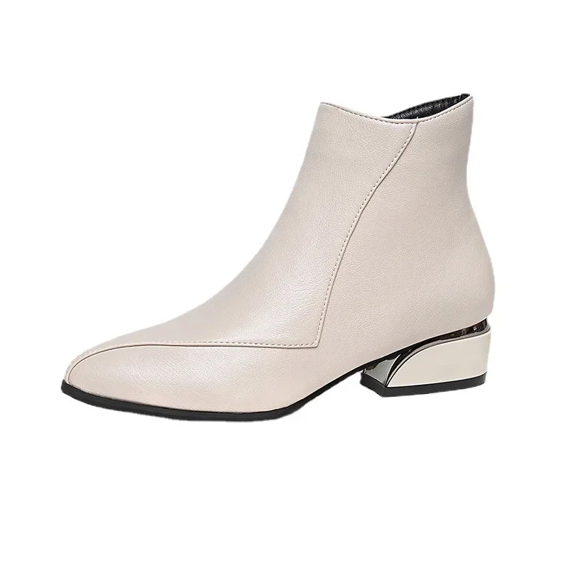 "Aria" Vegan Leather Ankle Boots (Black 4) - | Zavonix