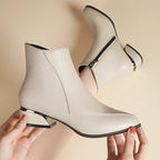 "Aria" Vegan Leather Ankle Boots (Black 4) - | Zavonix