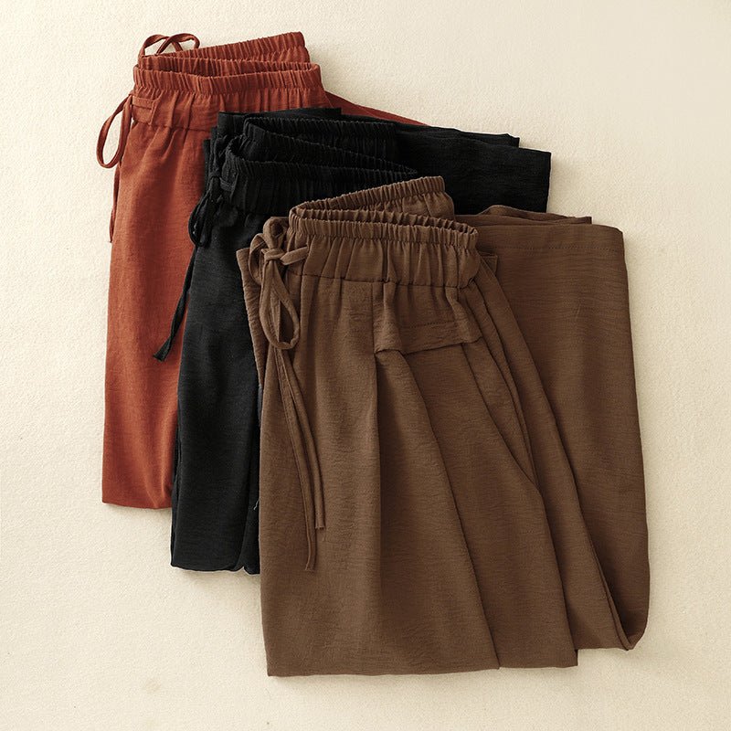 ARIANA LINEN PANTS (Rust XS) - | Zavonix