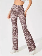 Arianna™ High Waisted Pants with Elastic Waistband (Brown XXS) - | Zavonix