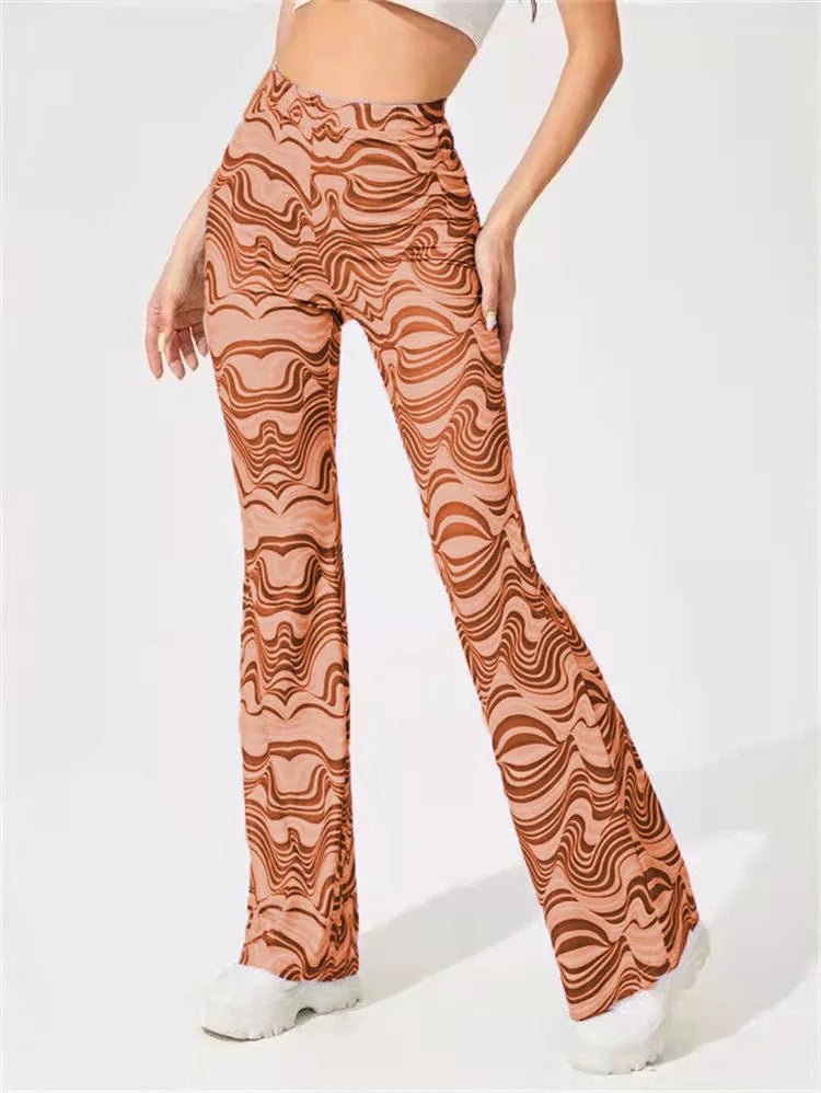 Arianna™ High Waisted Pants with Elastic Waistband (Orange XXS) - | Zavonix