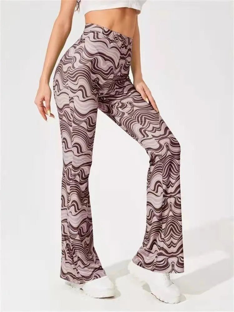 Arianna™ High Waisted Pants with Elastic Waistband (Purple XXS) - | Zavonix