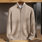 Arlen — Premium Cashmere Sweater with Soft, Tailored Fit (Beige XL) - | Zavonix