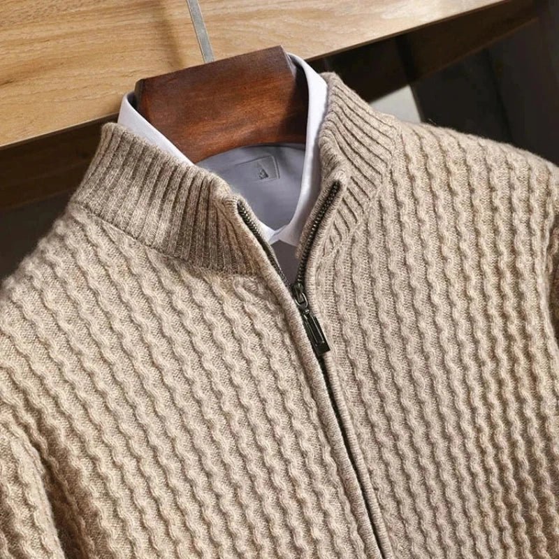 Arlen — Premium Cashmere Sweater with Soft, Tailored Fit (Beige XL) - | Zavonix