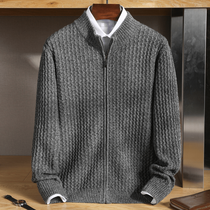 Arlen — Premium Cashmere Sweater with Soft, Tailored Fit (Gray M) - | Zavonix