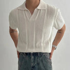 Arlenis — Lightweight Cotton Polo Shirt with Breathable V - Neck (White S) - | Zavonix