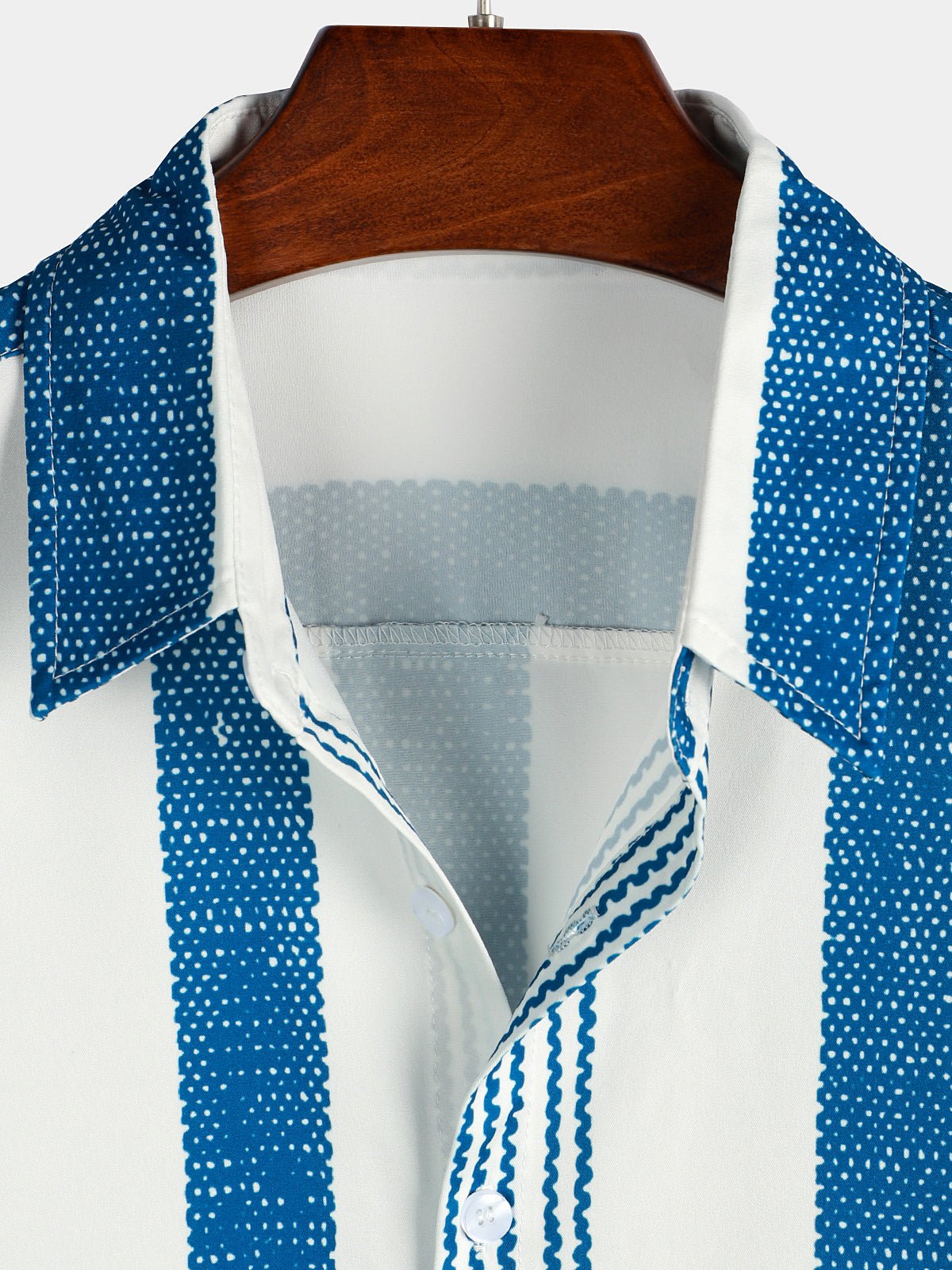 Arleno — Men’s Blue Cotton Casual Short - Sleeve Shirt (Blue S) - | Zavonix