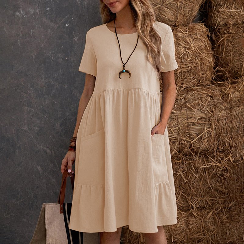 Arlina Retro Gown Vintage Dress (Beige S) - Women Dress | Zavonix