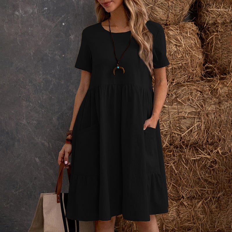Arlina Retro Gown Vintage Dress (Black S) - Women Dress | Zavonix