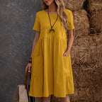 Arlina Retro Gown Vintage Dress (Yellow S) - Women Dress | Zavonix