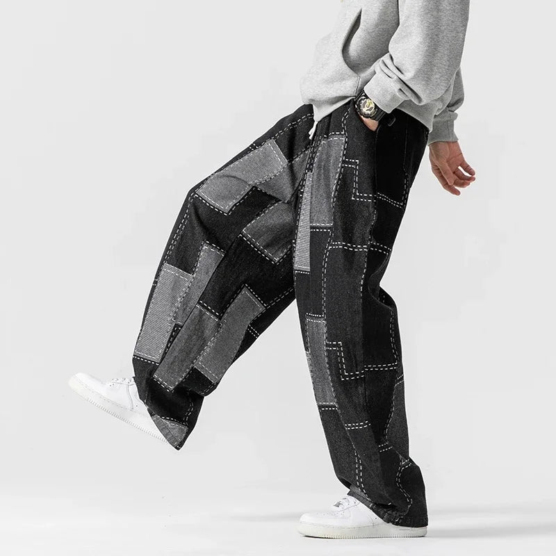 Arlowa — Vintage Patchwork Denim Jeans with Durable Stitching - Zavonix