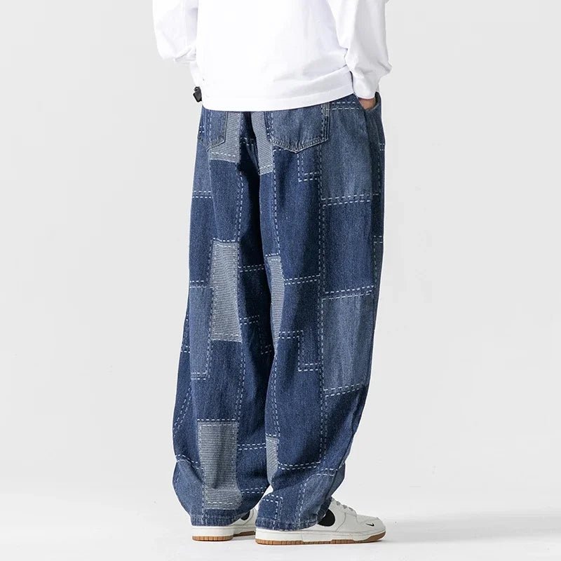 Arlowa — Vintage Patchwork Denim Jeans with Durable Stitching - Zavonix