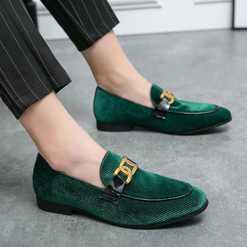 "Armand Vescari" Corduroy Loafers (Azure 6) - | Zavonix