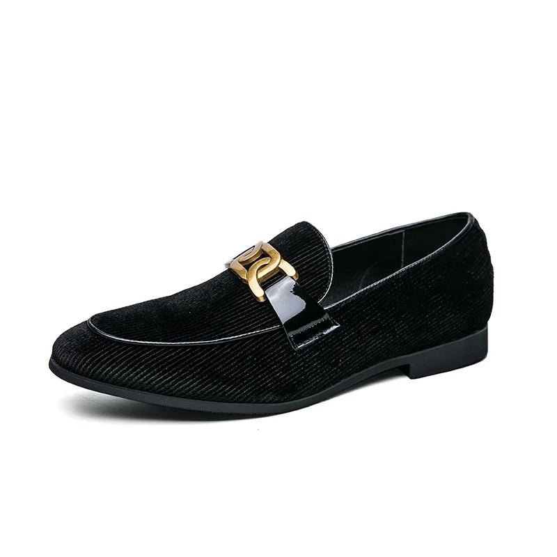 "Armand Vescari" Corduroy Loafers (Black 6) - | Zavonix