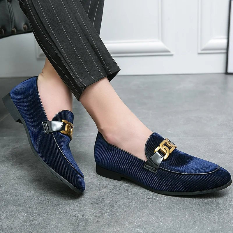 "Armand Vescari" Corduroy Loafers (Emerald Green 6) - | Zavonix