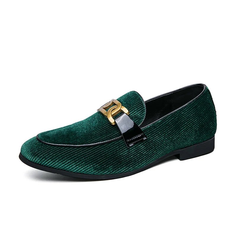"Armand Vescari" Corduroy Loafers (Emerald Green 6) - | Zavonix
