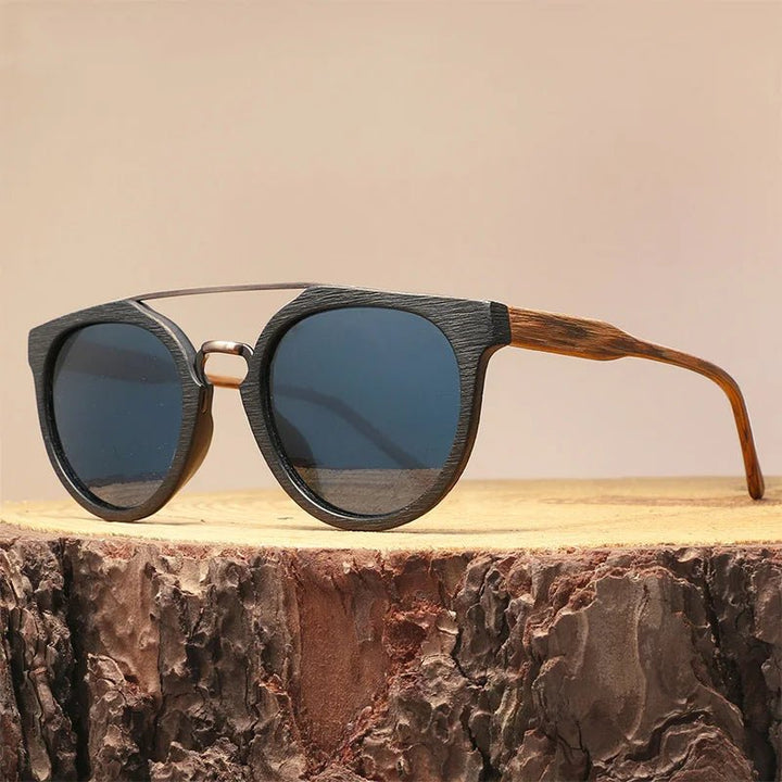 Artisan Crafted Wooden Sunglasses (Black ) - Sunglasses | Zavonix