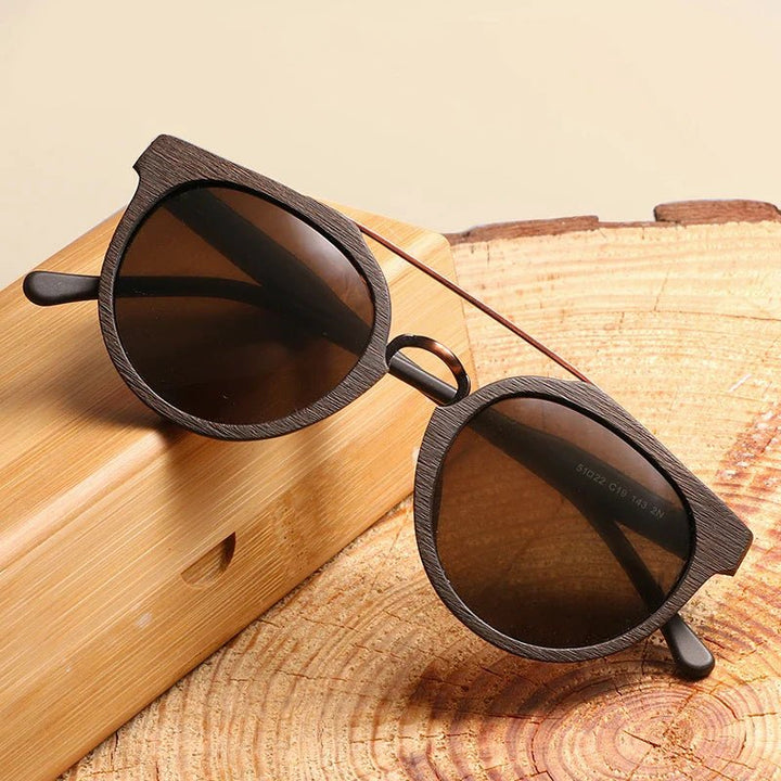 Artisan Crafted Wooden Sunglasses (Brown ) - Sunglasses | Zavonix
