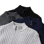 Arveno — Breathable Heavy Cotton Knit Jacket with Open Front Design (Navy S) - | Zavonix