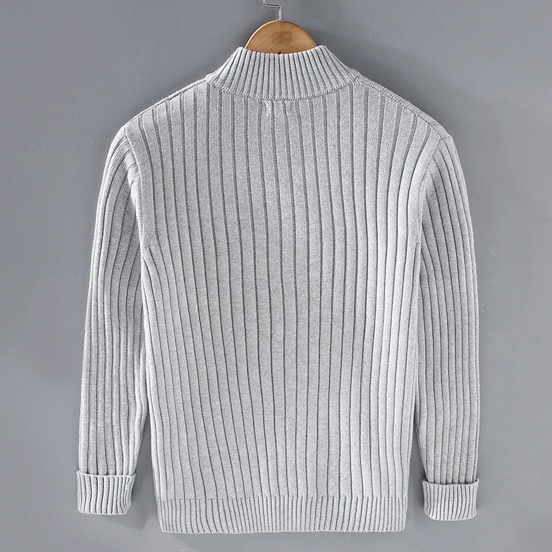 Arveno — Breathable Heavy Cotton Knit Jacket with Open Front Design (Light Grey S) - | Zavonix
